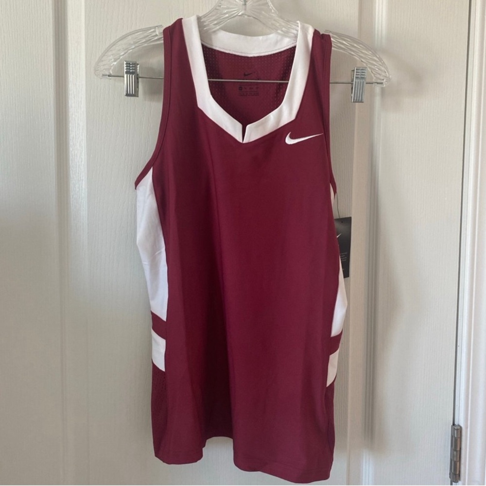 NEW Nike Women's Burgundy and White Tank Top